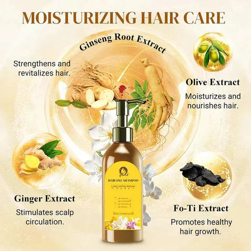 Best Seling Now Japanese Long Lasting Natural Hair Dye Shampoo (Buy 1 Get 1 Freeš„)