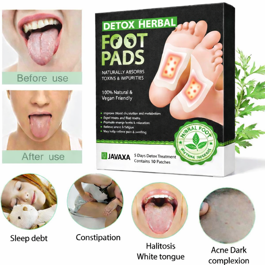 Ayurvedic Detox Foot Pads Buy 1 Get 1 Free 100% Herbal & Gentle Ingredient ( Pack of 10 )