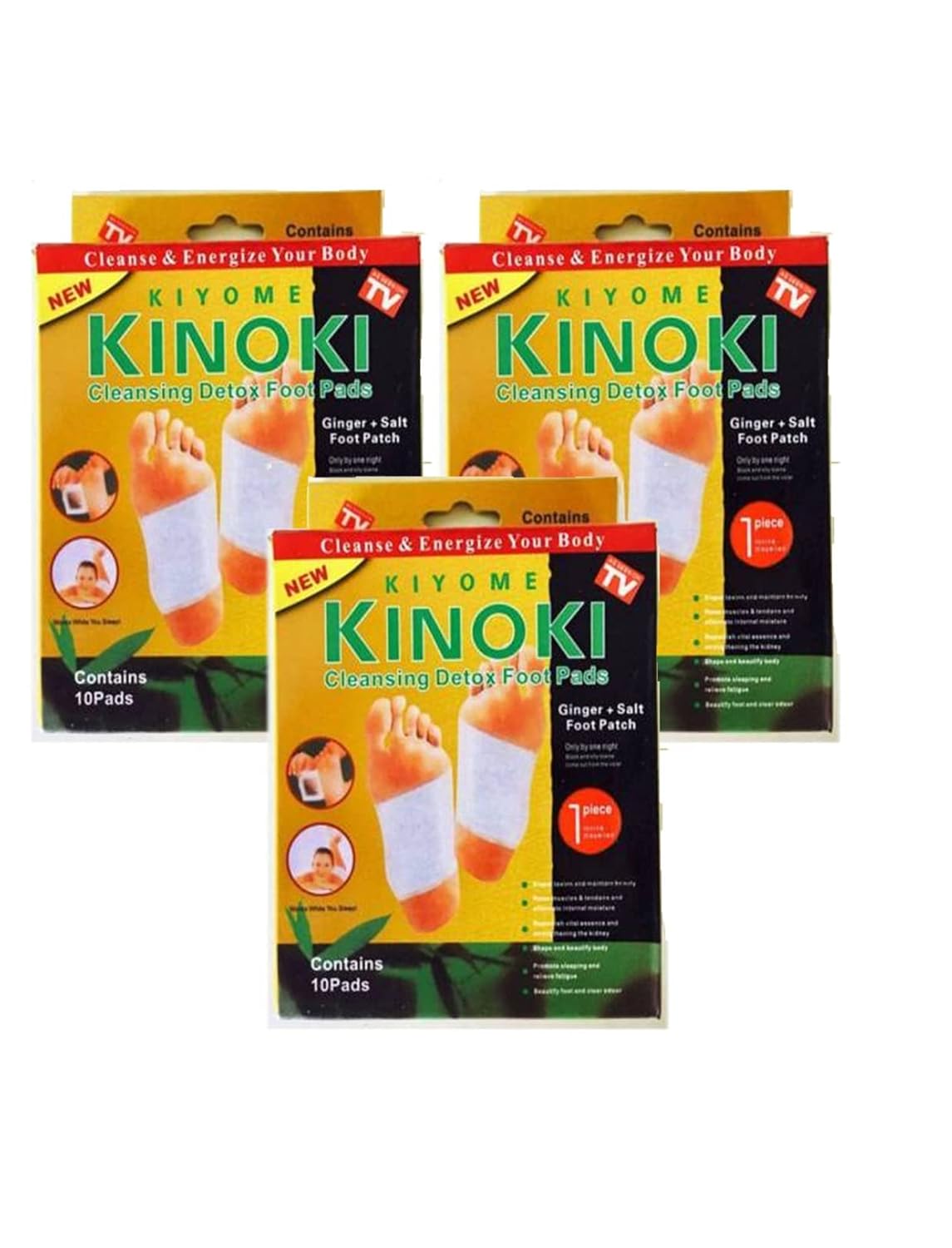 Ayurvedic Detox Foot Pads Buy 1 Get 1 Free 100% Herbal & Gentle Ingredient ( Pack of 10 )