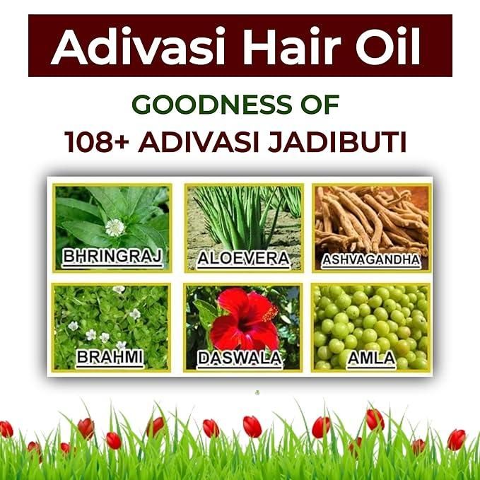 100% Original Adivasi Neelambari Herbal Hair Oil 125ML (Pack of 2)